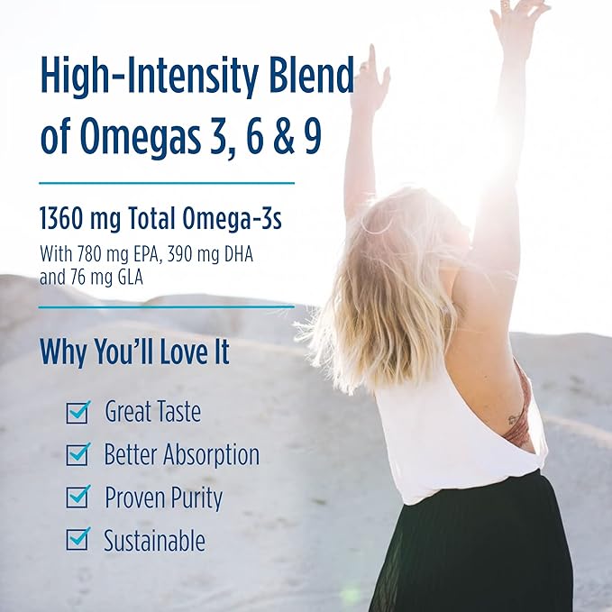 Nordic Naturals Complete Omega Xtra Fish Oil Supplement | 1360 Mg Omega 3 Fish Oil | EPA & DHA Supplement With Gla, Oa | Fish Oil Omega 3 6 9 Dietary Supplement | Lemon Fish Oil 60 Fish Oil Softgel